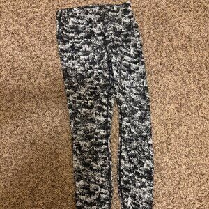 Lululemon Wunder Under High-Rise Tight 28" Size 8 Misted Jacquard Black White